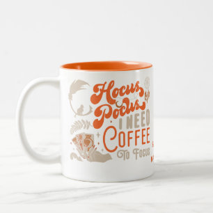 Witch Hocus Pocus Koffie om foto Halloween te focu Tweekleurige Koffiemok