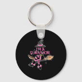 Witch Im A Survivor Halloween Breast Cancer Awaren Sleutelhanger (Voorkant)