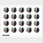 Witch in Cat Form Ronde Sticker (Vel)