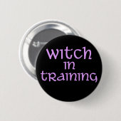 Witch-in-training Ronde Button 5,7 Cm (Voorkant /achterkant)