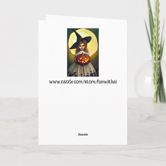Witch-ing u een Gelukkige Halloween Kaart (Achterkant)