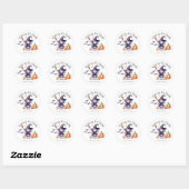 Witch-ing You Bedankt Halloween Party Favoriete St Ronde Sticker (Vel)