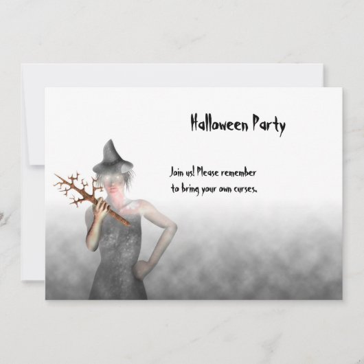 Witch - Invitation à la fête d'Halloween (Devant)