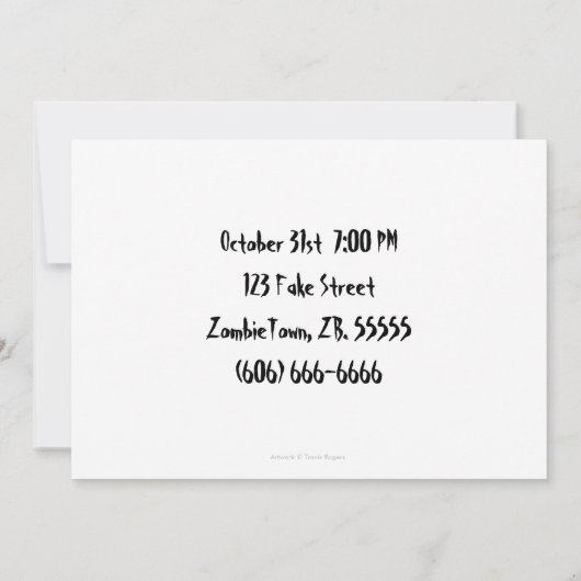 Witch - Invitation à la fête d'Halloween (Dos)