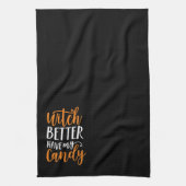 Witch kan beter mijn Snoep Halloween hebben Theedoek (Verticaal)