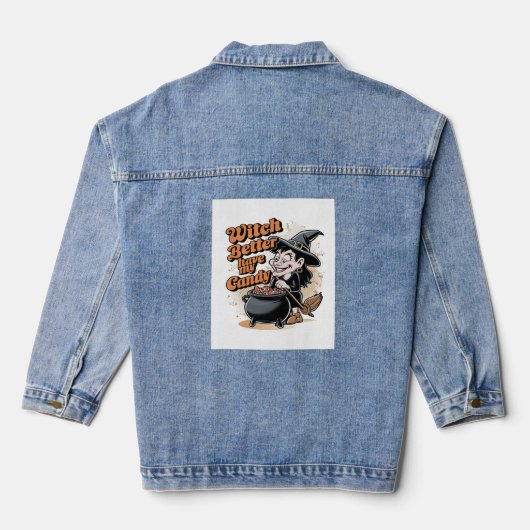 Witch kan beter mijn Snoep hebben Denim Jacket (Achterkant)