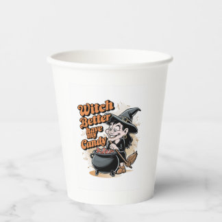 Witch kan beter mijn Snoep hebben Papieren Bekers