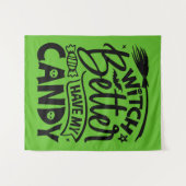 Witch kan beter mijn Snoep hebben Wandkleed (Voorkant (horizontaal))