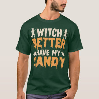 Witch kan beter mijn snoephoorn Halloween party Pu T-shirt