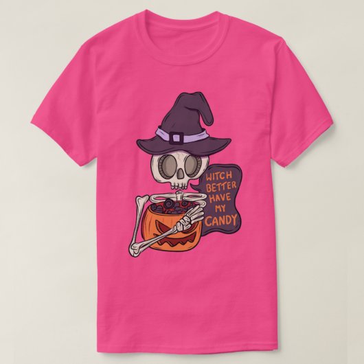 Witch kan mijn snoep hebben t-shirt (Design voorkant)