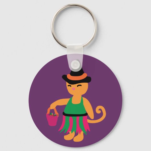 Witch Kat Sleutelhanger (Voorkant)