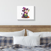 Witch Koe Cauldron Brew Canvas Afdruk (Insitu (Slaapkamer))