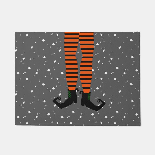 Witch Legs Halloween door Mat (Voorkant)