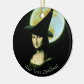 Witch Mona Lisa Halloween Full Moon Keramisch Ornament (Links)