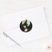 Witch Mona Lisa Halloween Ronde Sticker (Envelop)