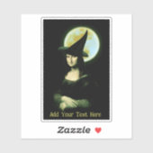 Witch Mona Lisa Halloween Sticker (Vel)