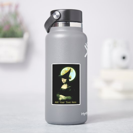Witch Mona Lisa Halloween Sticker (HydroFlask)