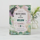 Witch Musical Birthday Invitation Magical Canva Kaart (Staand voorkant)