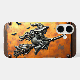 WITCH ON BROOM HALLOWEEN OCCULT iPhone 16 HOESJE