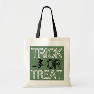 Witch on Broomstick, Halloween Tote Bag