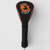 Witch op Broom Golfheadcover (Voorkant)