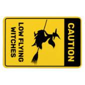 Witch op Broom Magneet (Horizontaal)