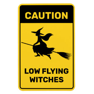 Witch op Broom Magneet