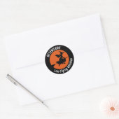 Witch op Broom Ronde Sticker (Envelop)