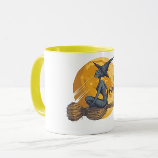 Witch op Broomstick Mok (Voorkant links)