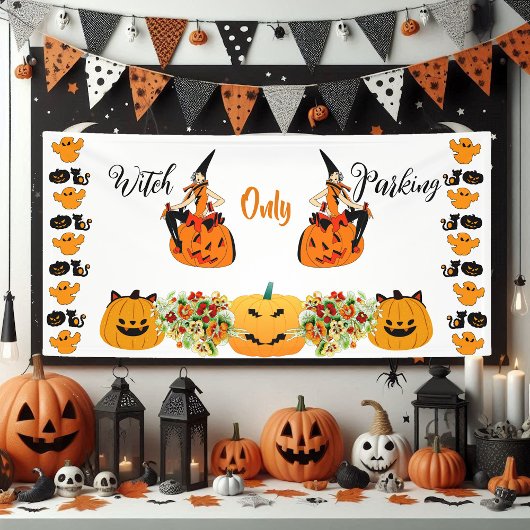 Witch Parking only Halloween Jack O Lantern Spooky Spandoek