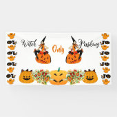 Witch Parking only Halloween Jack O Lantern Spooky Spandoek (Horizontaal)