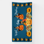 Witch Parking only Halloween Jack OLantern Spooky Spandoek (Verticaal)