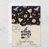Witch Party Halloween Cocktail Invitation (Devant)
