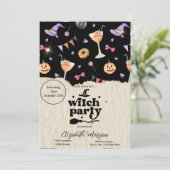 Witch Party Halloween Cocktail Invitation (Debout devant)