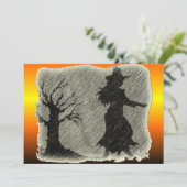 Witch Pencil Uitnodiging (Staand voorkant)