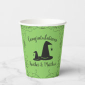 Witch Pet Baby shower Halloween Papieren Bekers (Achterkant)
