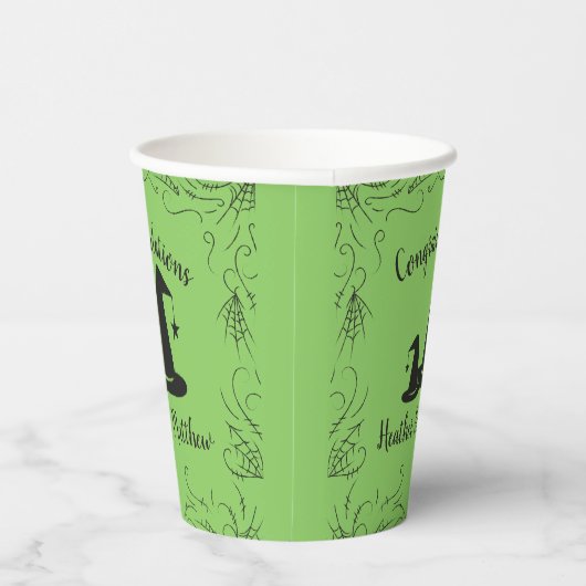 Witch Pet Baby shower Halloween Papieren Bekers (Rechts)