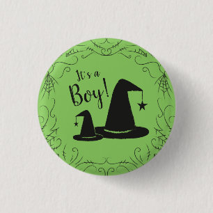 Witch Pet Baby shower Halloween Ronde Button 3,2 Cm