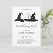Witch Pet Bewitching Bash Girls Verjaardag Hallowe Kaart (Staand voorkant)