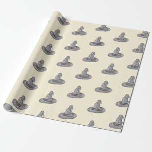 Witch Pet Doodle Halloween Pattern Cadeaupapier