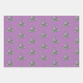 Witch Pet Doodle Halloween Pattern Inpakpapier Vel (Voorkant 3)