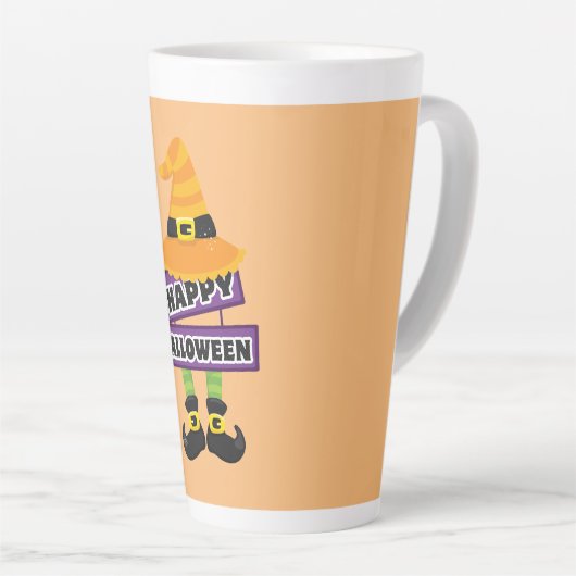 Witch Pet en Feet Halloween Latte Mok (Rechterhoek)