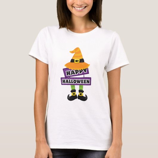 Witch Pet en Feet Halloween T-shirt (Voorkant)