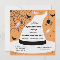 Witch Pet Halloween elk jaar uitnodiging voor gebo