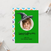 Witch Pet Halloween-fotokaart Kaart (Voorkant / Achterkant in situ)