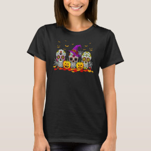 Witch Pet Pumpkin Trick or treat Sugar Skull Hallo T-shirt