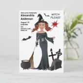 Witch Please 60th Birthday Womens New Funny Kaart (Staand voorkant)