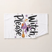 Witch, Please - Fun and Sassy Halloween Design (Serviette à main)