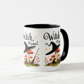 Witch Please Funny Black Cat Coffee Mok (Voorkant rechts)