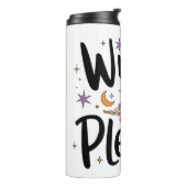 Witch, Please - Leuk en brutaal Halloween-ontwerp Thermosbeker (Gedraaid links)